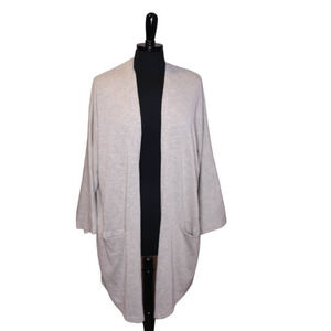 Donni. Sandwash Cardigan Sweater Ribbed Oversized One Size Cotton Blend …